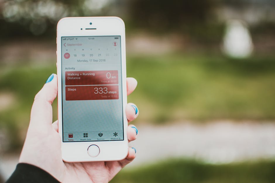 fitness app interface mobile phone testing