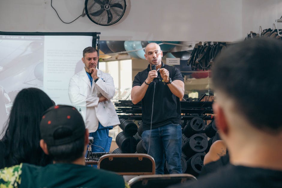 fitness trainers business meeting presentation