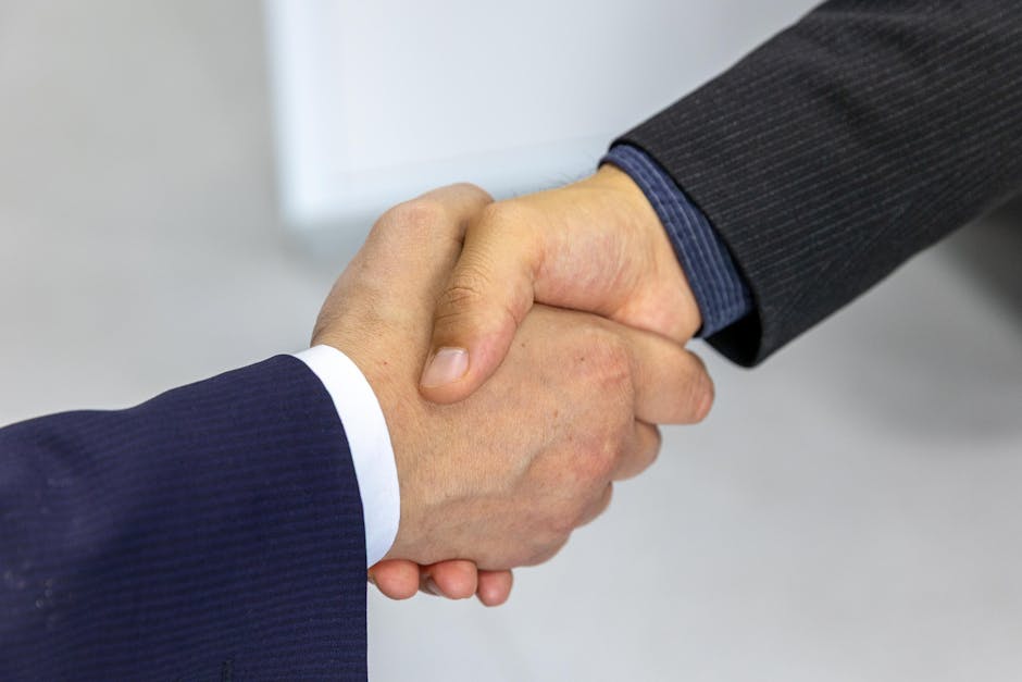 hotel business meeting partnership handshake