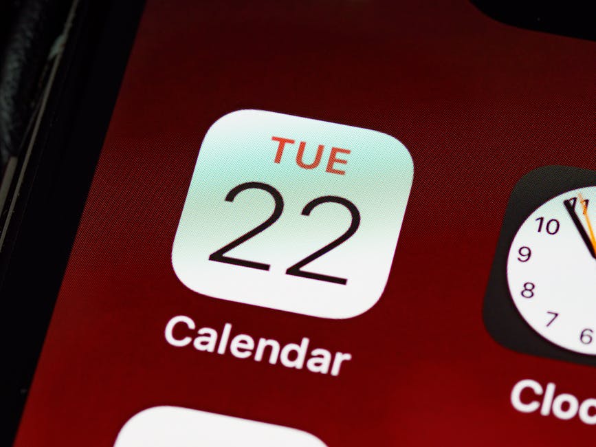 mobile phone calendar booking fitness training appointments