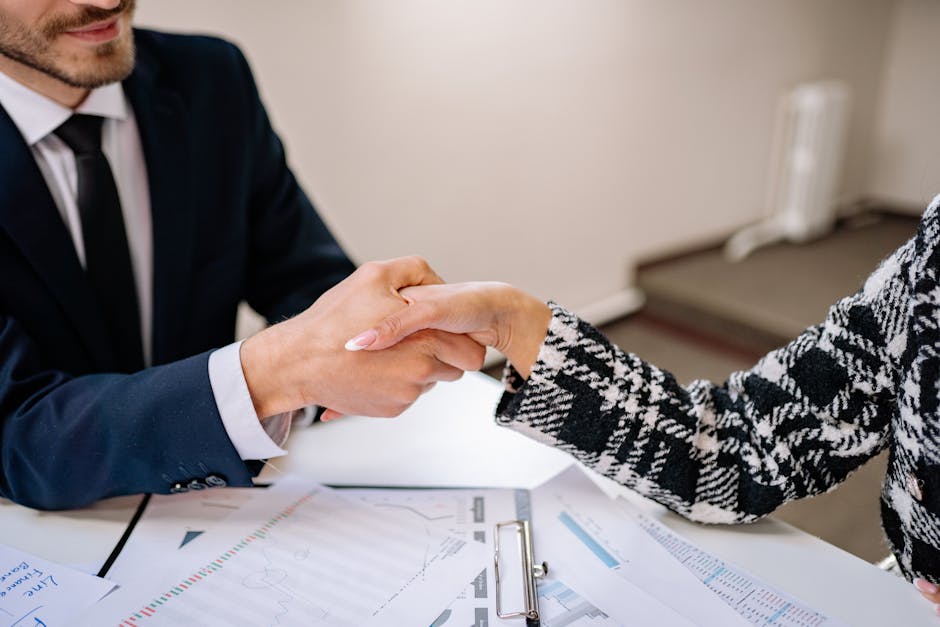 business handshake premium deal finance