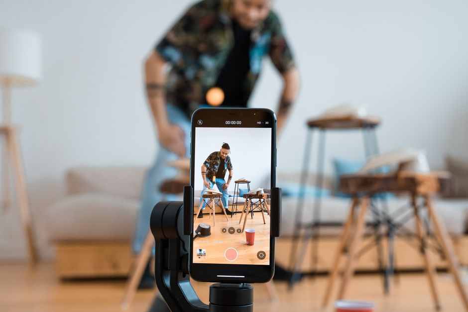 fitness coach tiktok content creation phone tripod